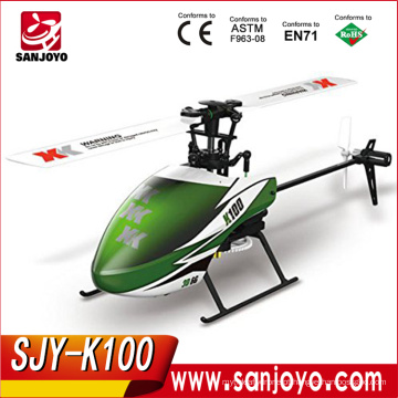 Boas vendas XK K100 3D 6G modo RC Helicóptero RTF 6CH rc avião SJY-K100